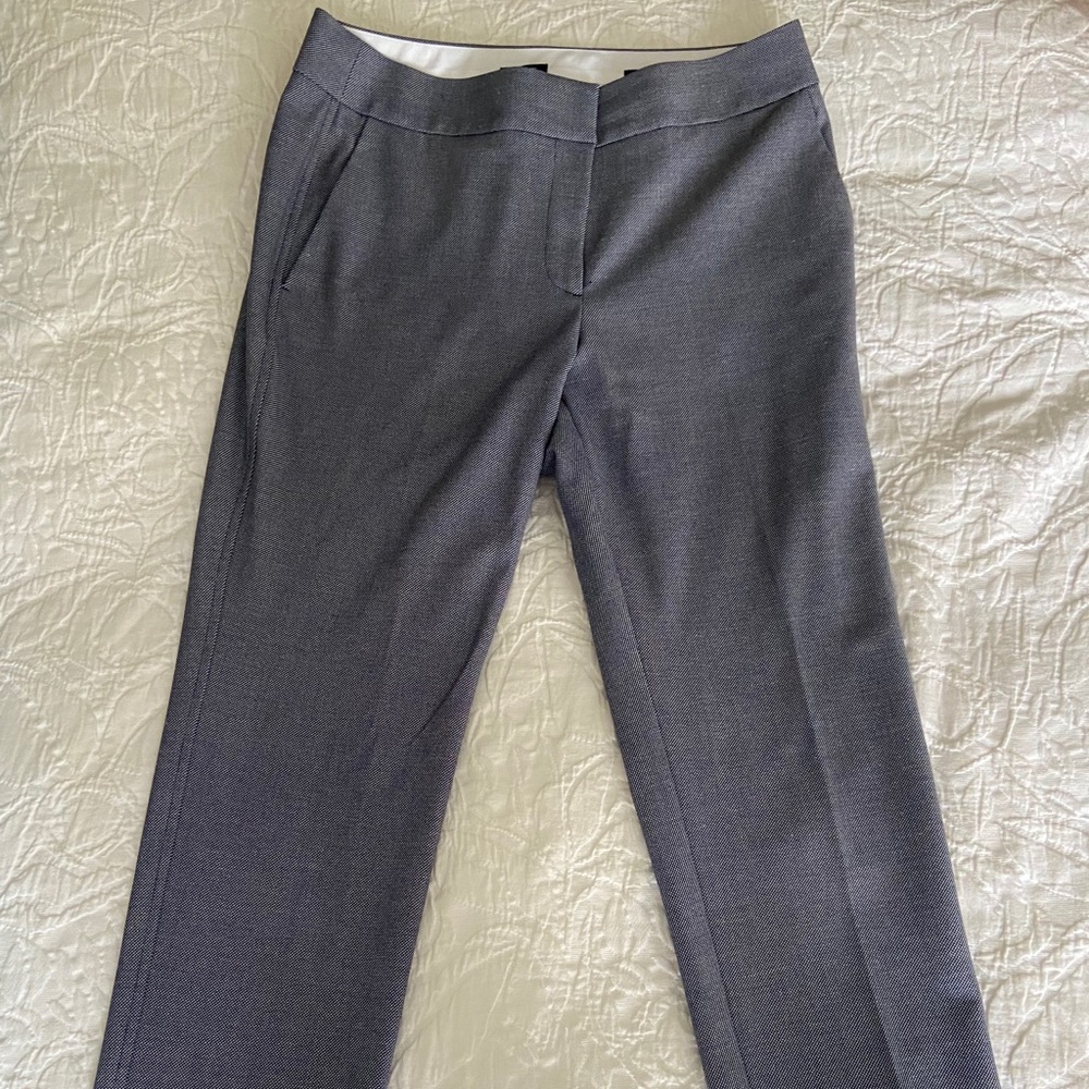 Navy tweed dress pants from Loft